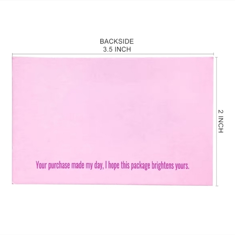 Pink Business Thank You Cards - 12 Pack - Picture 2 of 3